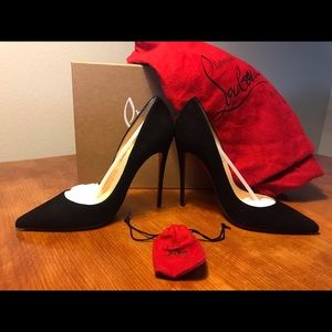 Christian Louboutin SO KATE  Blk Suede 37.5